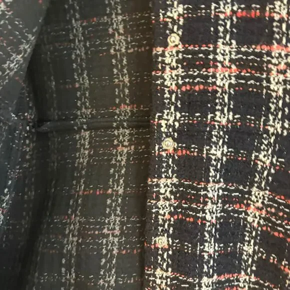 New Maje Paris Renafay Plaid Tweed Bouce Mini Dress Women’s Medium - Picture 9 of 15